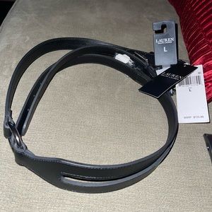 Brand new Lauren Ralph Lauren high waist O ring belt. Heavy leather.